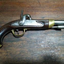 Pistolet de cavalerie ou d'arçon à percussion St Etienne - modèle 1822 T bis - EM