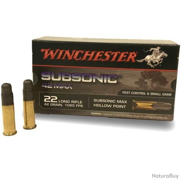 Winchester 22LR subsonic 42 max