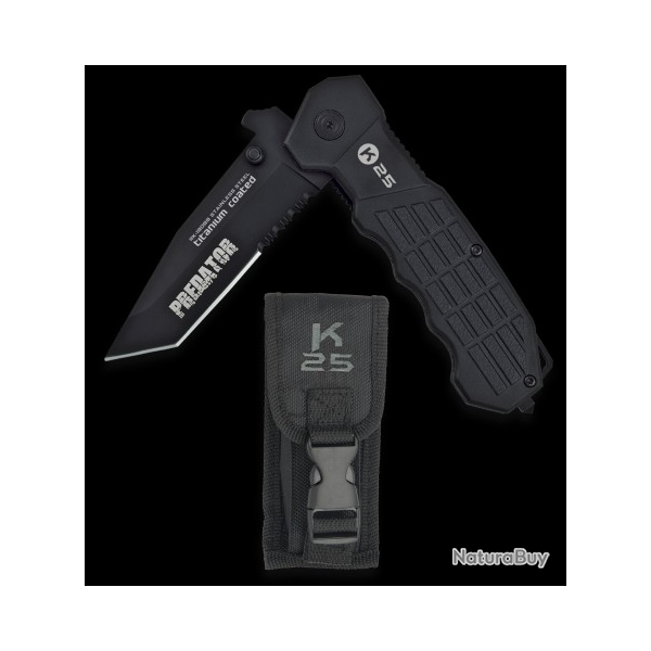 Couteau pliant Tactique K25 PREDATOR tui 9.5 cm 1909907