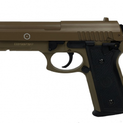 GUN PT92 TAN Co2 6mm tout metal 15BB's E=0,9 J. Maxi /C6 07
