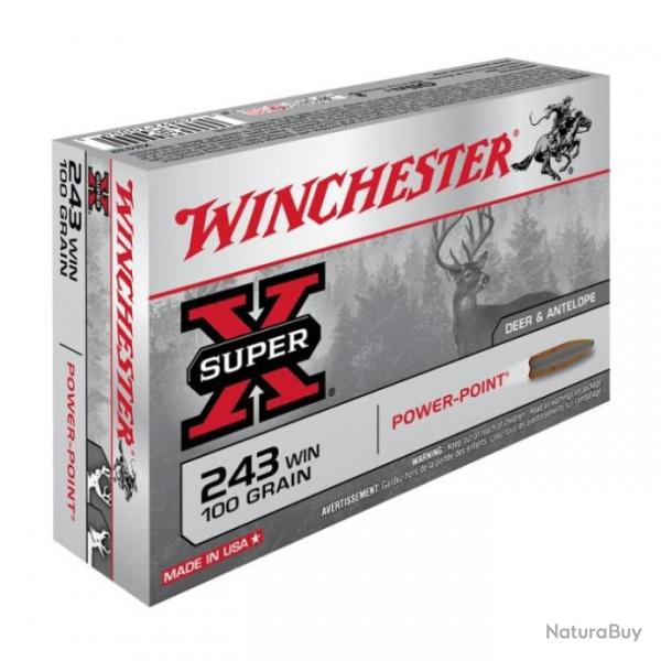 Balles Winchester Power Point  - Cal. 243 Win - 243 win / 100 / Par 1