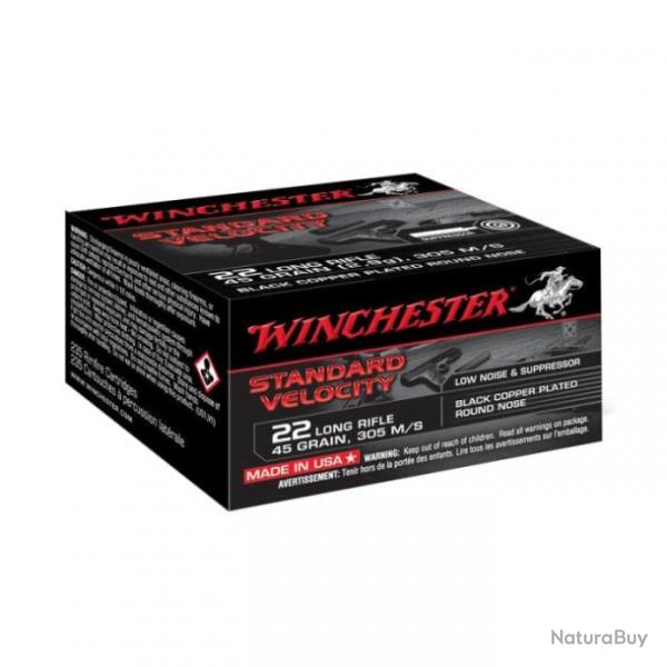 Balles Winchester Velocity Black Copper Plated Round Nose Plinking - - Par 1 / 22LR / 45