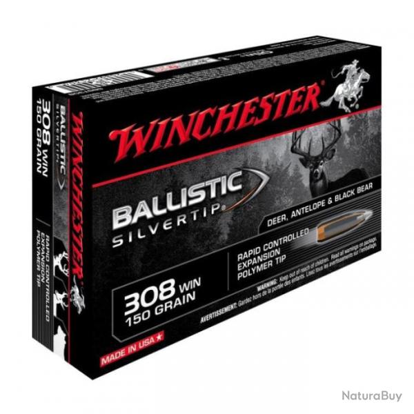 Balles Winchester Ballistic Silvertip - Cal 308 Win Mag - 308 Win MAG / 150 / Par 1