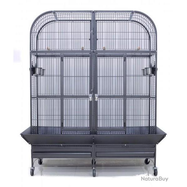 Cage perroquet DOUBLE cage gris gabon cage amazone cage youyou gris du gabon cage ARA cacatoes XXL