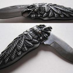 Couteau Pliant décoré Aigle  Lame de 6 cm