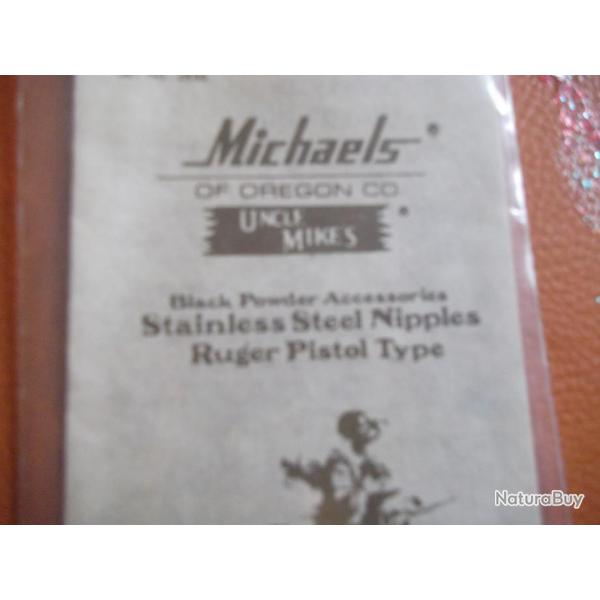 6 chemines Michaels n  2866 acier inox  pour Ruger Old Army et Thompson Seneca et Patriot