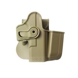 Holster rigide Z10 Level 2 Glock 17 + Chargeur IMI Defense - Beige - Glock 17 / 19 / 22 / 23 / 28 / 