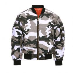 Bomber camouflage   - COULEUR CAMOUFLAGE URBAN - reversible  - taille : XL = 48   - 1214031