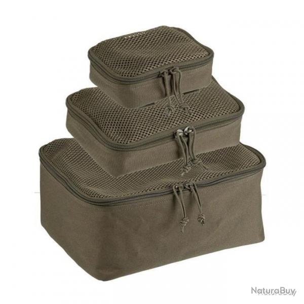 Sac de rangement lot de 3 Pochettes Maille Mil-Tec - Vert olive