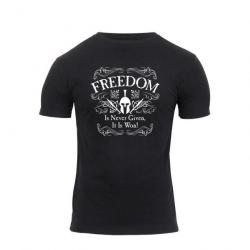 T shirt imprimé Athletic Fit Freedom Rothco Noir