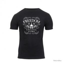 T shirt imprimé Athletic Fit Freedom Rothco Noir