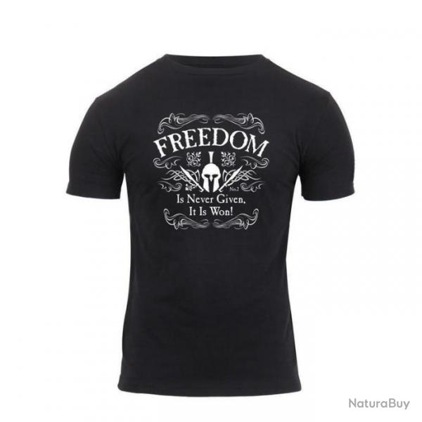 T shirt imprim Athletic Fit Freedom Rothco Noir