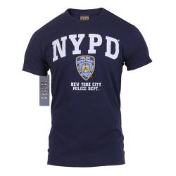 T shirt imprimé Police NYPD Rothco Bleu