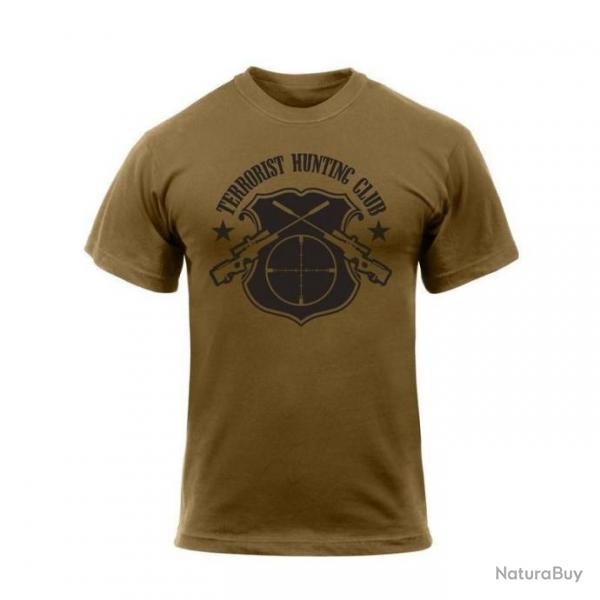 T shirt imprim Terrorist Hunting Club Rothco Coyote