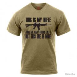 T shirt imprimé This Is My Rifle Rothco Coyote