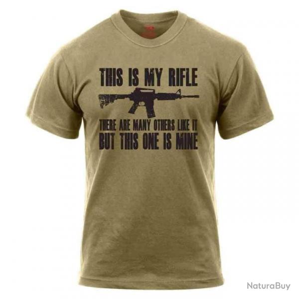 T shirt imprim This Is My Rifle Rothco Coyote