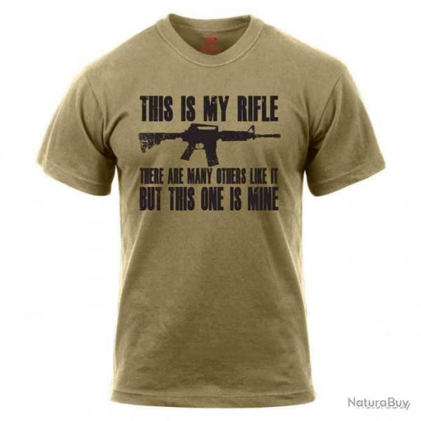 T shirt imprim This Is My Rifle Rothco Coyote