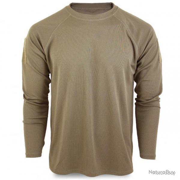 T shirt manches longues Quickdry Mil Tec Coyote