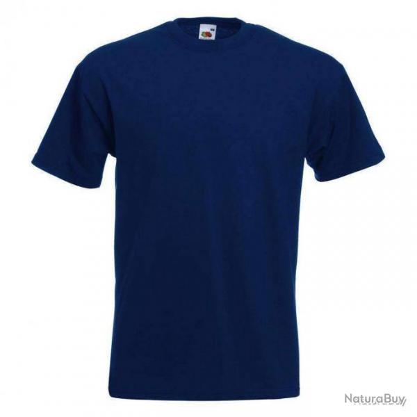 T shirt uni Super Premium Fruit Of The Loom Bleu