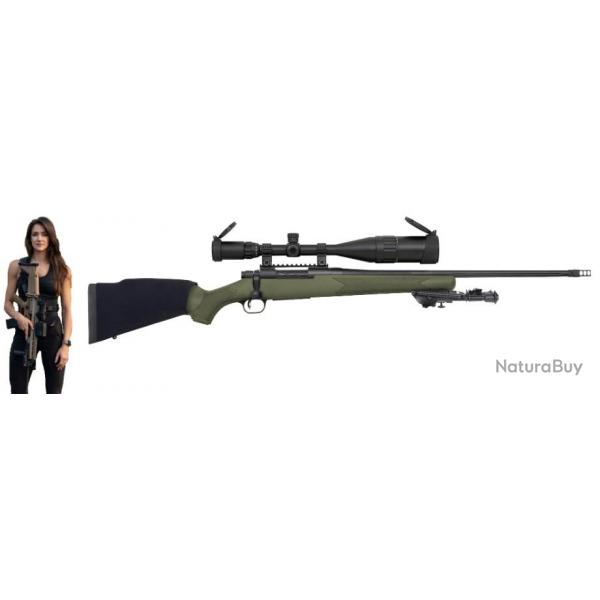 PACK MOSSBERG PATRIOT NIGHT TRAIN 2 CAL. 308 WIN LUNETTE 6-24X50 P + Gants