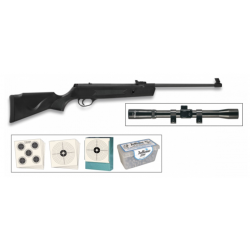 Pack carabine air comprimé Hatsan Striker Junior + lunette + plombs + cible