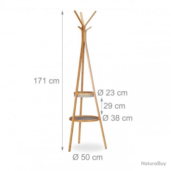 Porte-manteau meuble de rangement entre 171 cm en bambou 13_0002194