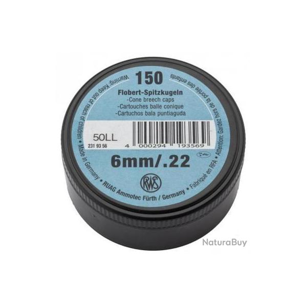 Balle Conique Flobert RWS 22 LR Bosquette cal.6mm par 450