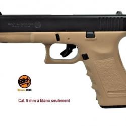 Pistolet Gap Bicolor Sable 9 mm Pak , réplique du Glock 17