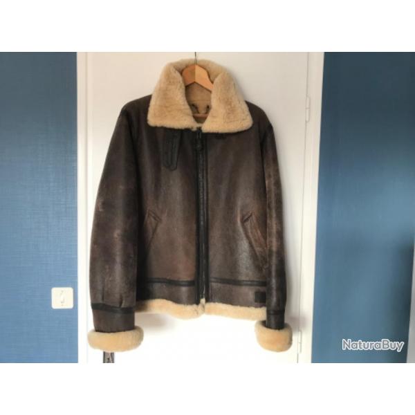 BLOUSON BOMBARDIER AVIATEUR  EN MOUTON RETOURN
