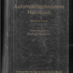 automobiltechnisches handbuch richard bussien 1942 , technique automobile mécanique générale motos
