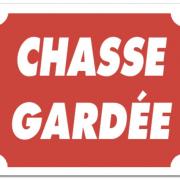 panneau chasse gardee rue humour 2002' Gourde