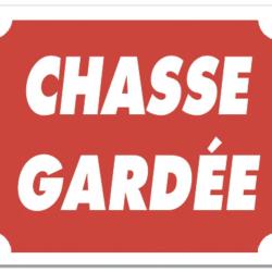 PANNEAU CHASSE GARDÉE ROUGE AKYLUX 30CM X 25CM