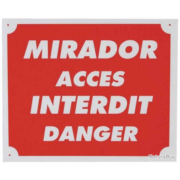 PANNEAU MIRADOR - ACCS INTERDIT ROUGE AKYLUX 30CM X 25CM