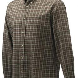 Chemise Beretta Wood button down brown check manches longues