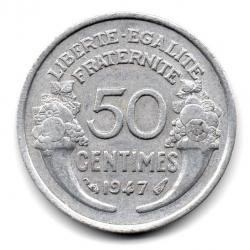 MONNAIE 50 CENTIMES MORLON ALUMINIUM 1947 - SUP