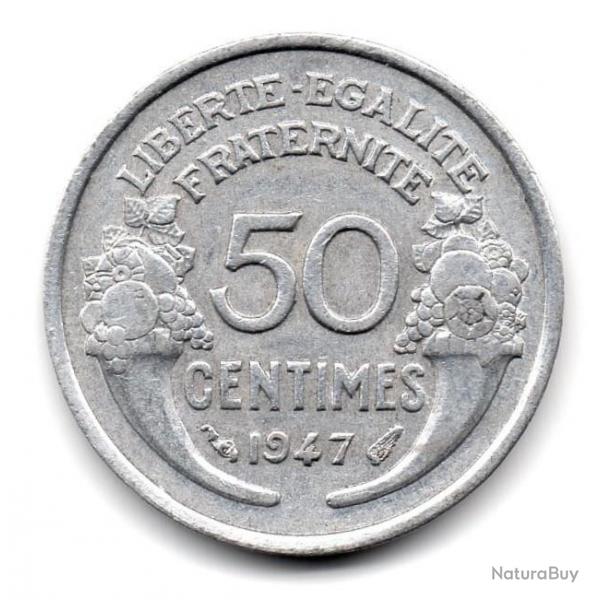 MONNAIE 50 CENTIMES MORLON ALUMINIUM 1947 - SUP