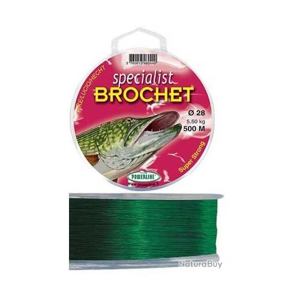 FIL SPECIALIST BROCHET  DE 280M A 480M SUIVANT TAILLE 0.35mm /  360M