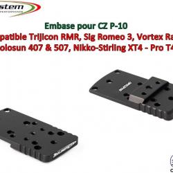 Embase TS pour CZ P10 Version B - Compatible Trijicon RMR, Vortex Razor, Holosun 407C & 507C