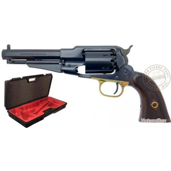 Revolver PIETTA Remington 1858 Acier Cal. 44 - crosse quadrille + valise - Canon 5,5''