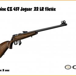 Carabine CZ 457 Jaguar .22 LR filetée