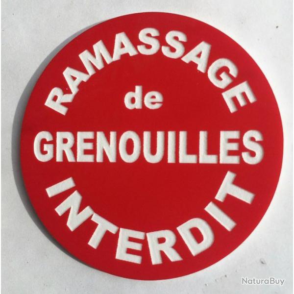 panneau RAMASSAGE DE GRENOUILLES INTERDIT  300 mm signaltique