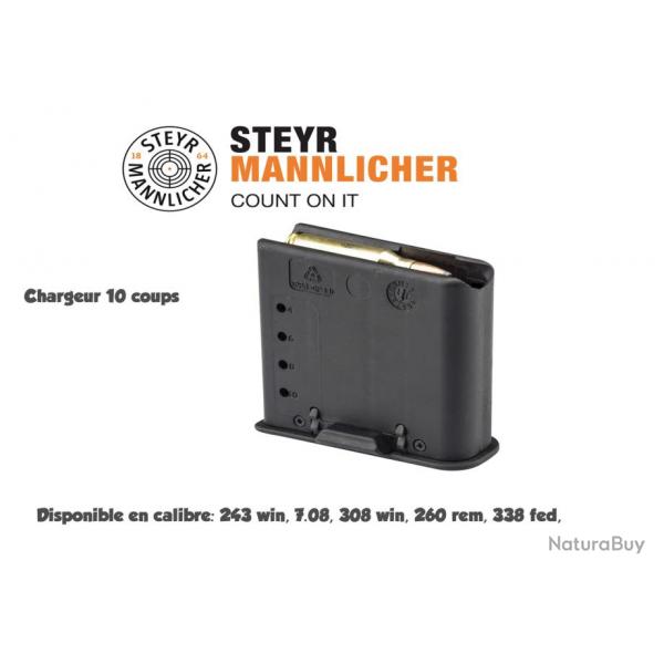 Chargeur STEYR Scout /Pro H 10 Cps 243 WIN