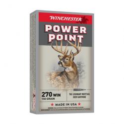 20 CARTOUCHES WINCHESTER POWER POINT 150GR CAL 270WIN