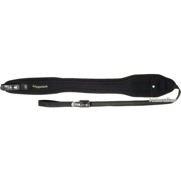 BRETELLE PLATE - NIGGELOH noir, Attaches rapides