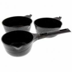 PRADEL EXCELLENCE THIERS 3 CASSEROLES ONDA Ø 16/18/20 CM FAÇON PIERRE AVEC 1 MANCHE 1