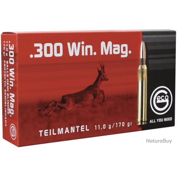 Boite de 20 Cartouches Geco Soft point Cal.300 Win Magnum 170GR 11 G