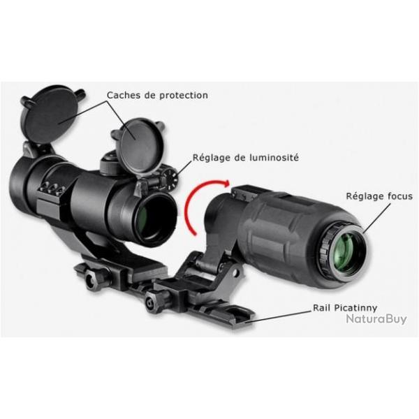 Magnifier et point rouge Umarex EPS3 X3 4MOA