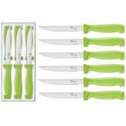 PRADEL EXCELLENCE THIERS SET DE 6 COUTEAUX STEAK MANCHE VERT ANIS