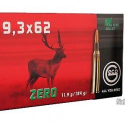 BTE 20 CART. GECO ZERO CAL. 9,3X62 184GR 11,9 G