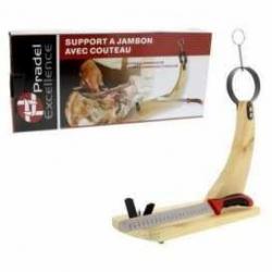 PRADEL EXCELLENCE THIERS SUPPORT A JAMBON EN BOIS AVEC COUTEAU